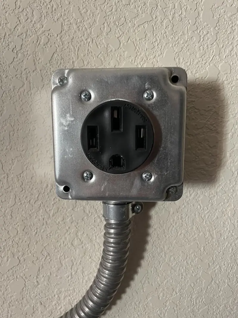 NEMA 14-50 outlet installed for Smart Home Electrical in Raytown
